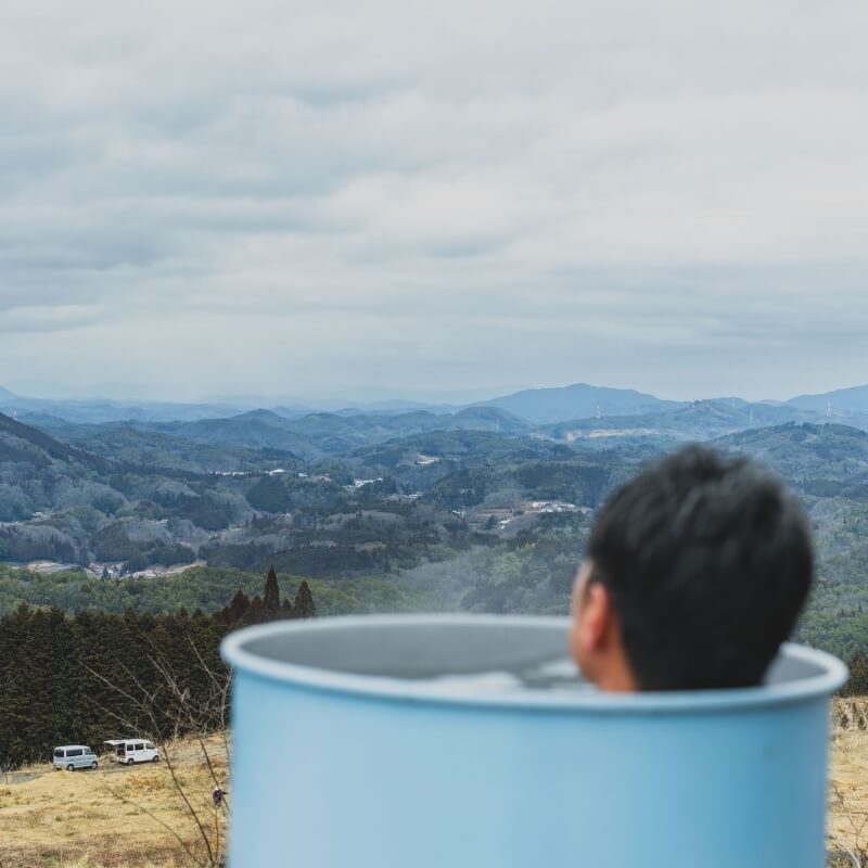 絶景ドラム缶風呂